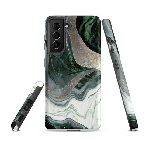 Green Marble - Samsung Tough Case Matte Samsung Galaxy S21 FE - phone cases