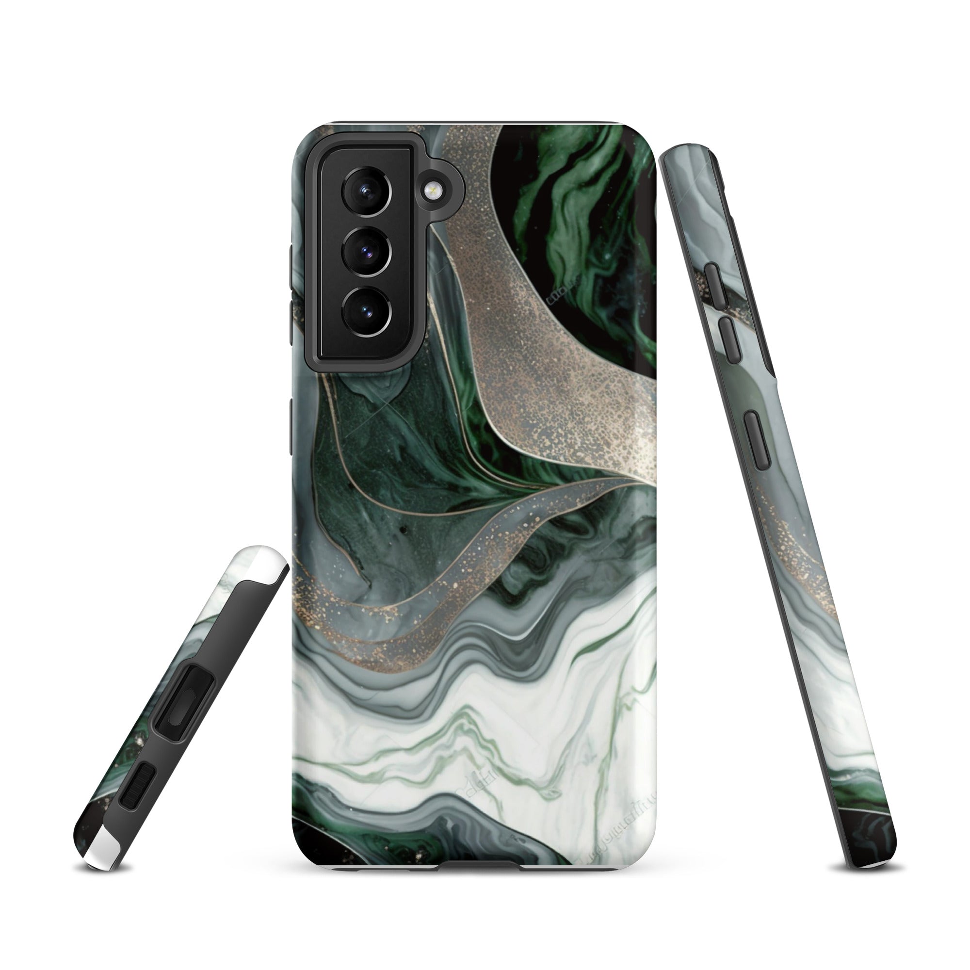 Green Marble - Samsung Tough Case Matte Samsung Galaxy S21 - phone cases