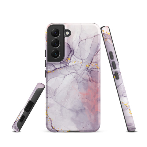 White Liquid Marble - Samsung Tough Case Matte Samsung Galaxy S22 - phone cases