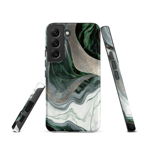 Green Marble - Samsung Tough Case Matte Samsung Galaxy S22 - phone cases