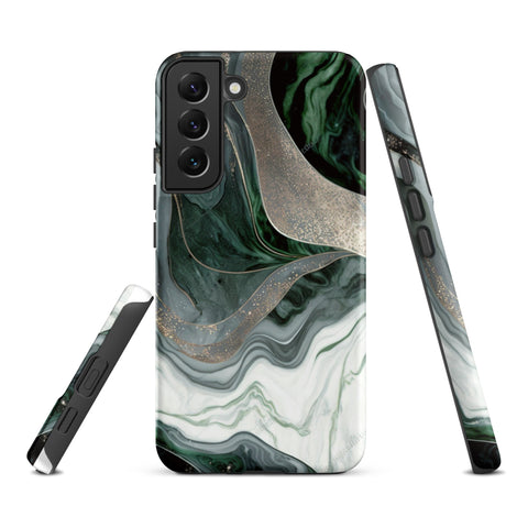 Green Marble - Samsung Tough Case Matte Samsung Galaxy S22 Plus - phone cases