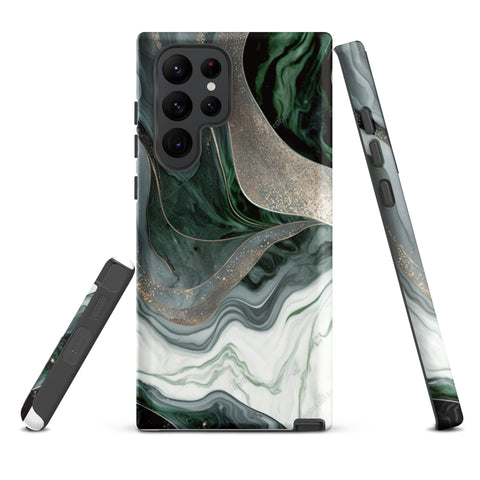 Green Marble - Samsung Tough Case Matte Samsung Galaxy S22 Ultra - phone cases