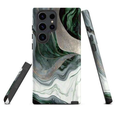 Green Marble - Samsung Tough Case Matte Samsung Galaxy S23 Ultra - phone cases